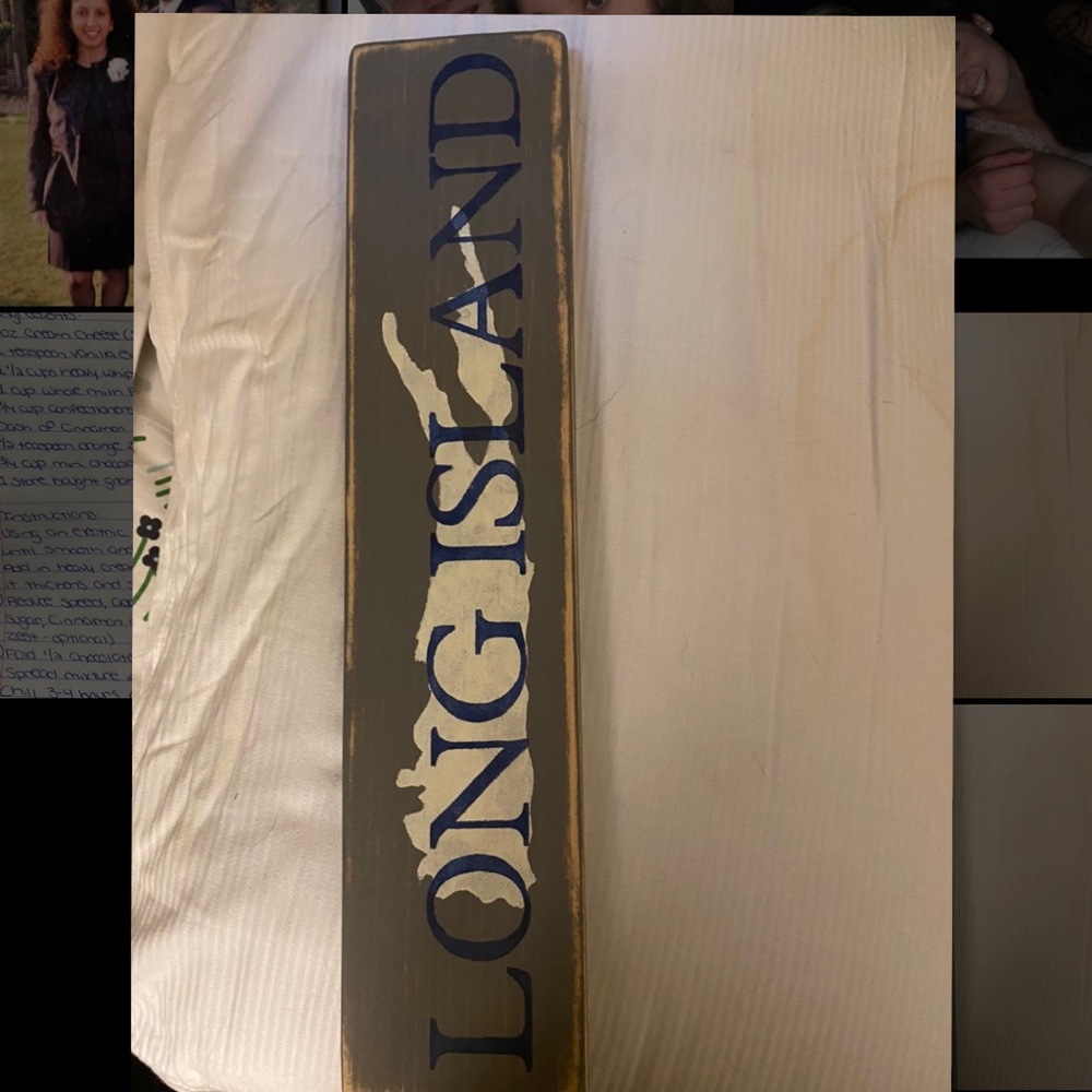 Long Island rustic wooden sign